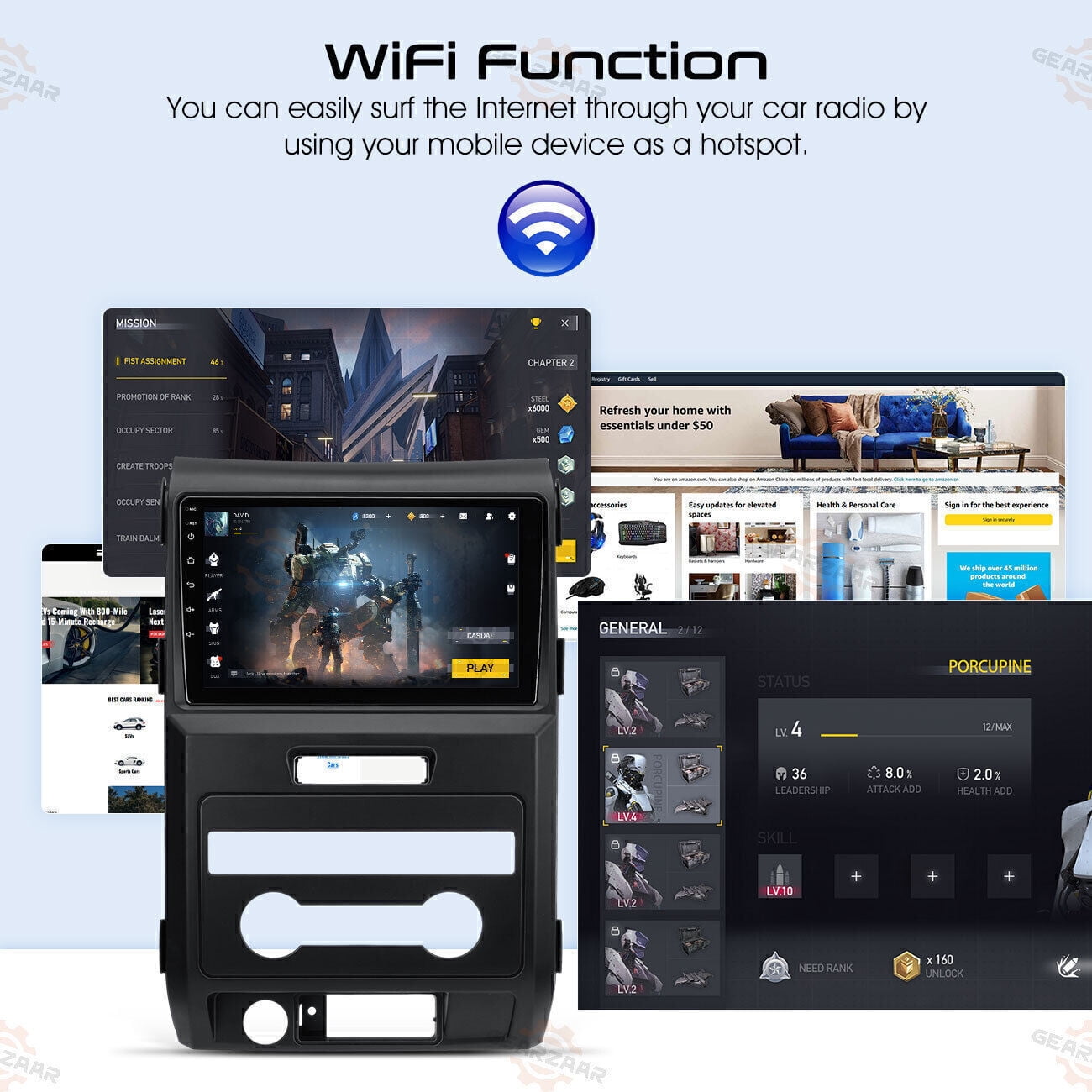 For Ford F150 2009-2012 Apple Carplay Android 13 Car Stereo Radio WiFi GPS *