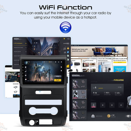 For Ford F150 2009-2012 Apple Carplay Android 13 Car Stereo Radio WiFi GPS *