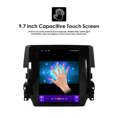 Apple Carplay Android 13 Bluetooth 2+32GB Wifi RDS 9.7" Touch Screen Car Stereo Radio Head Unit GPS Navigation Player For Honda Civic 2015 2016 2017 2018 2019 2020 Honda Android host