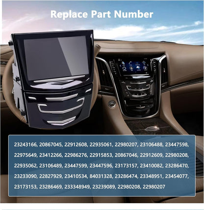Fit Cadillac CUE System Touch Screen Navigation Radio New OEM Replacement Compatible with Cadillac ATS CTS SRX XTS ELR 2013-2020(Only with 2 Heated Seat Option)
