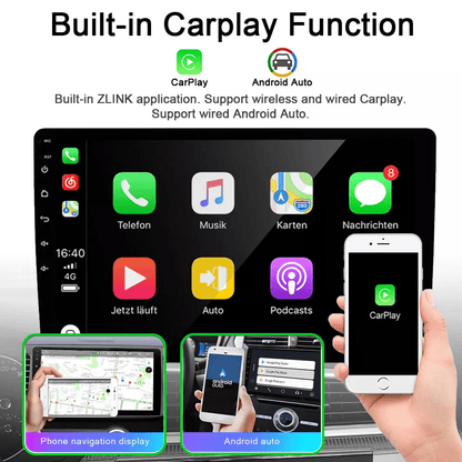 Car Stereo Radio Fit for Jeep Grand Cherokee 2004-2007, 10'' HD Touchscreen Head Unit with Carplay Android Auto Bluetooth GPS Backup Camera Split Screen FM/AM