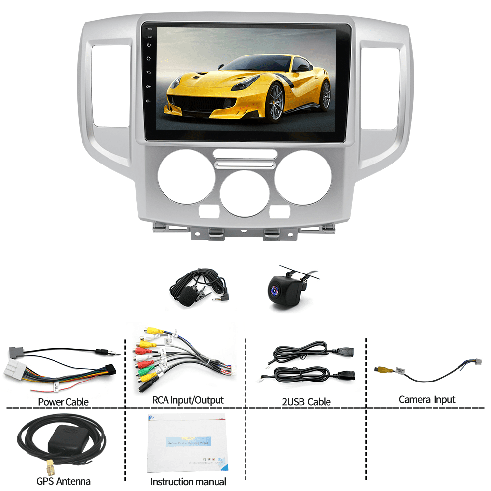 Car Stereo Radio for Nissan NV200 2013-2019 with Apple Carplay Android Auto 9 inch Touch Screen Radio with Bluetooth/GPS Navigation/5GWiFi