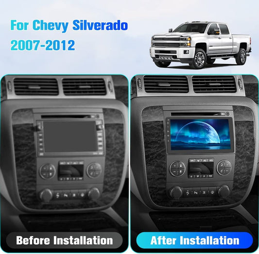 AWESAFE Android 12 10 inch Touch Screen Car Radio Stereo for Chevrolet Chevy Silverado Tahoe Equinox GMC Sierra Yukon with Wireless CarPlay Andriod Auto GPS Bluetooth /FM RAM 1G ROM 32G