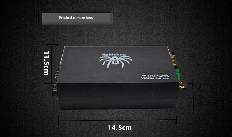 Original car audio power amplifier single-channel one-channel high-power 380W dual bass output power amplifier value special offer